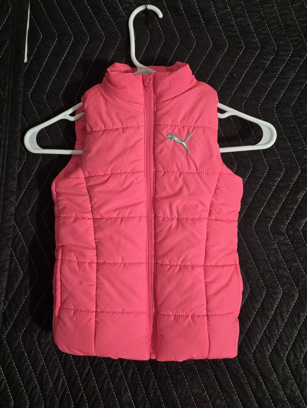 Puma Bright Pink Quilted Puffer Vest